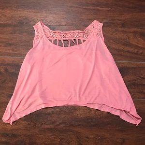 Cropped Tank With Unique Back Size S